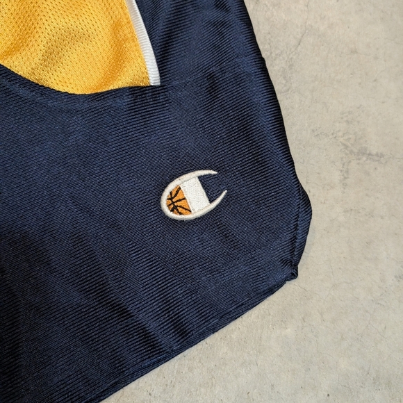 Y2K Champion Bblue and Yellow Athletic Shorts Basketball Men's L - Picture 3 of 5